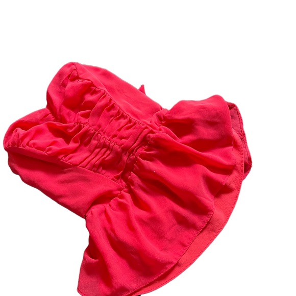 GUESS HOT PINK BUSTIER PEPLUM TOP WITH SWEETHEART NECKLINE SIZE XXS - Picture 4 of 7